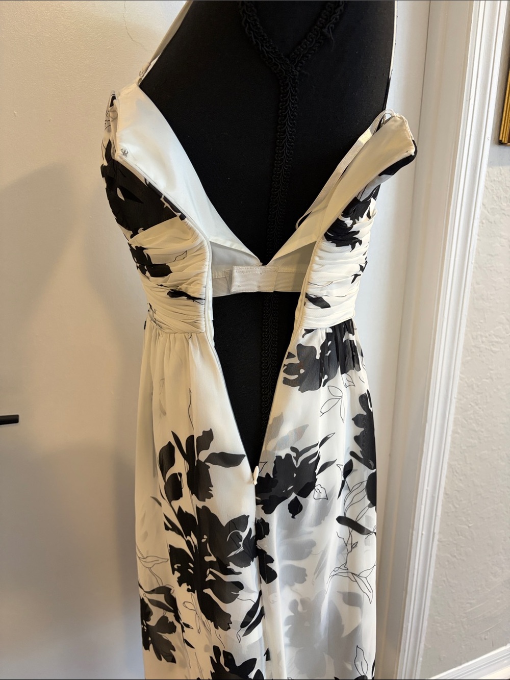 Ann Taylor Petites strapless black and white mini dress size 4 - Picture 7 of 11
